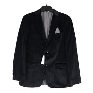 Alfani Men's Slim-Fit Velvet Sport Coat Blazer Black Solid 38R NWT